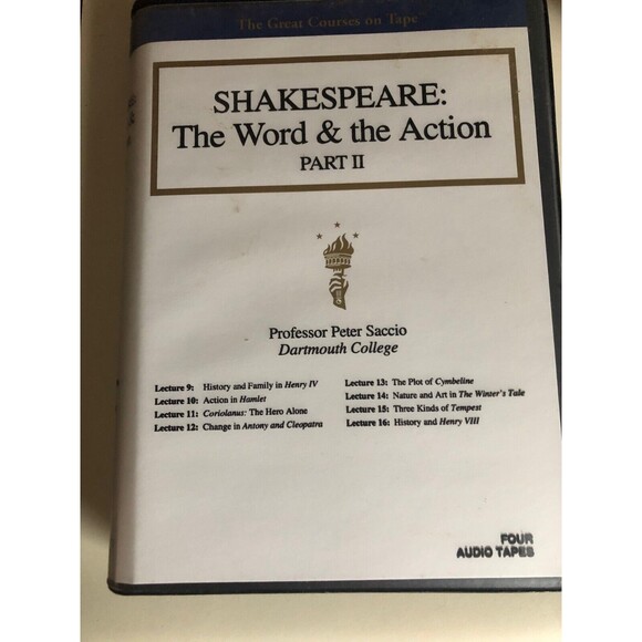 SHAKESPEARE: The Word and the Action Part I& II by Prof. Peter Saccio Vintage - Picture 5 of 8